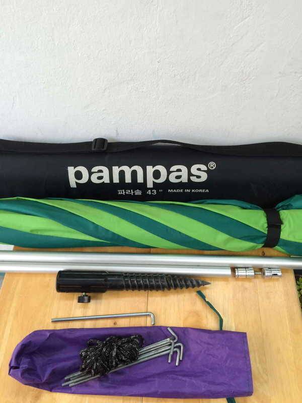 팜파스 Pampas 43 파라솔 스마트 파라솔각도조졸기 파라솔 연결소켓 바람막이커튼 (중고장터 - 팝니다)