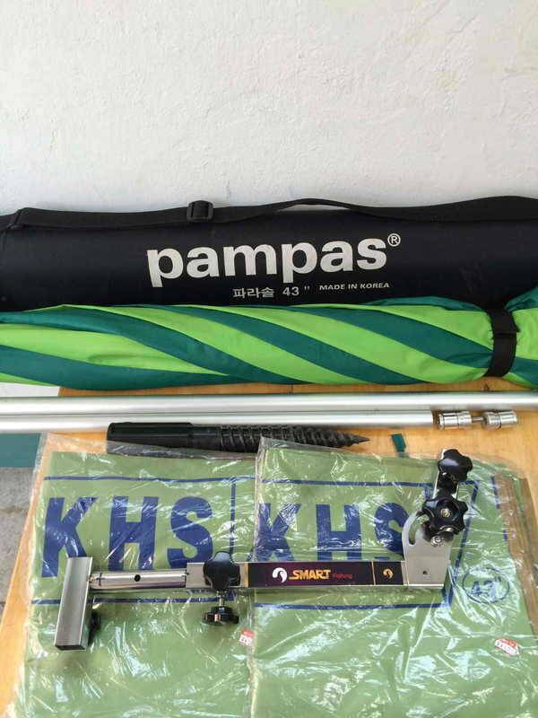 팜파스 Pampas 43 파라솔 스마트 파라솔각도조졸기 파라솔 연결소켓 바람막이커튼 (중고장터 - 팝니다)