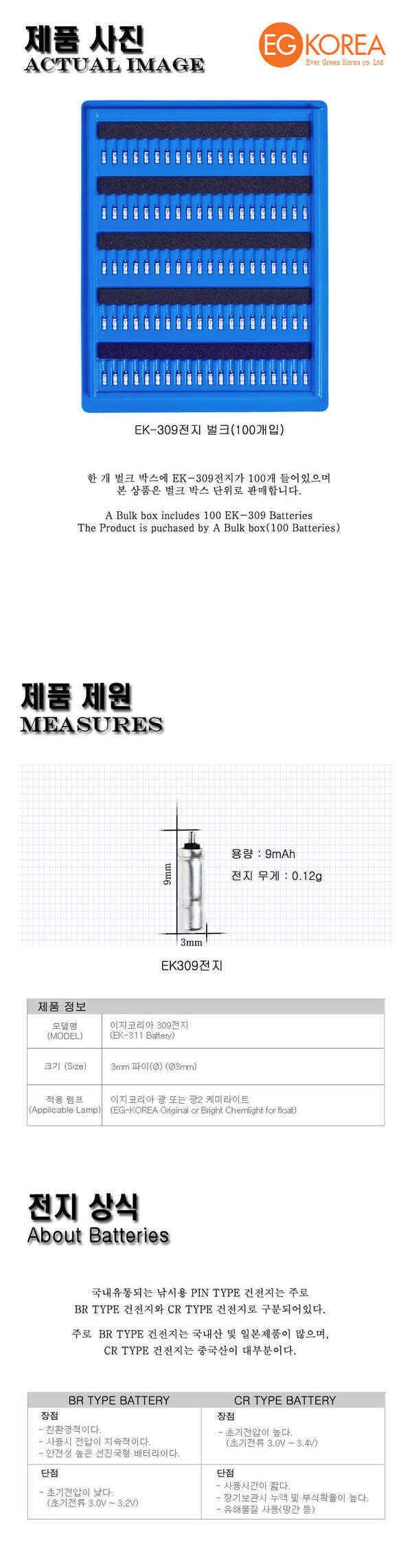 이지케미 EK211 벌크 배터리 100개 (중고장터 - 팝니다)