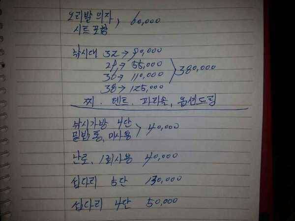 용품팝니다가격공지 (중고장터 - 팝니다)
