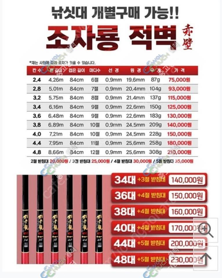 바낙스 적벽 낚싯대 48대32대 (중고장터 - 팝니다)