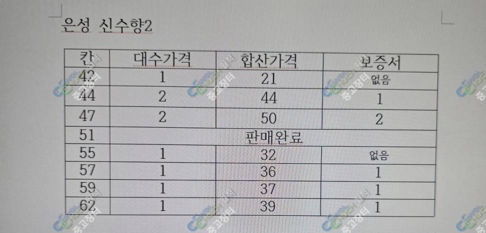 신수향2 42대62대 각개판매합니다 (중고장터 - 팝니다)