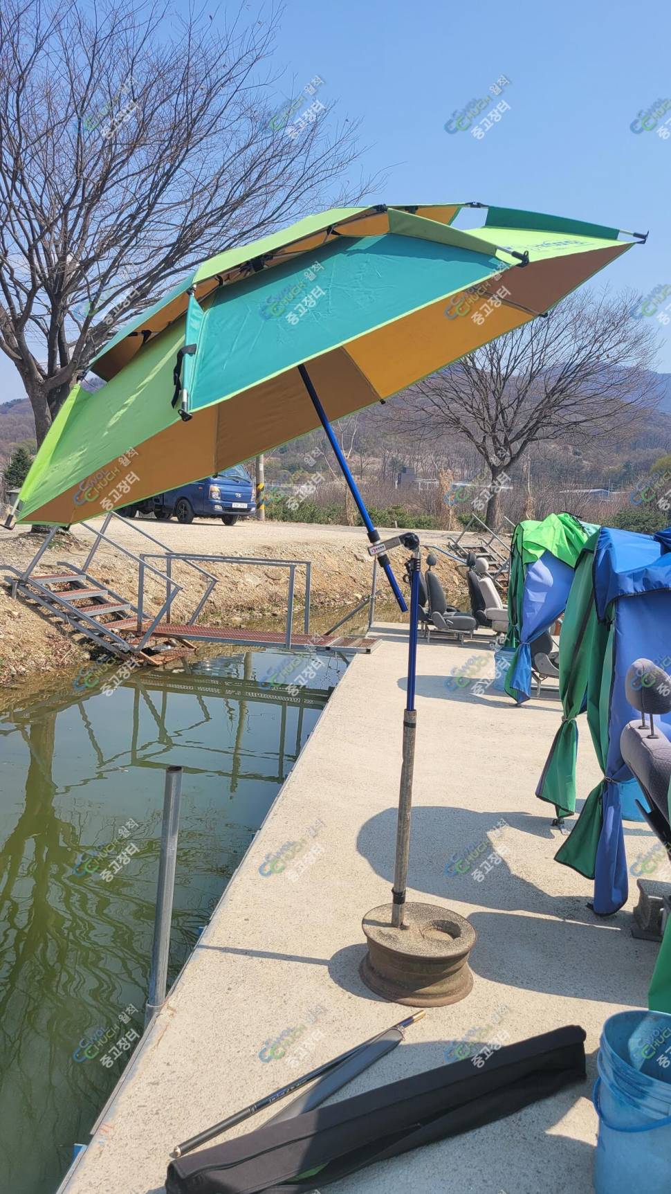 호봉 황토2층 파라솔 47인치 미니각도기 (중고장터 - 팝니다)
