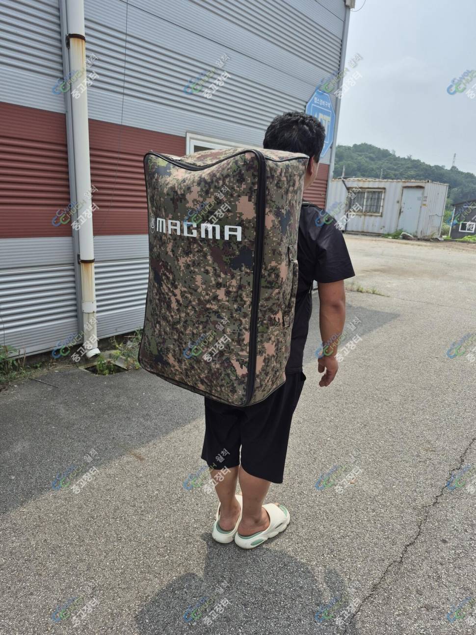 마그마 수상 낚시 좌대 보트 MW2218 풀세트 A급 노 자동고압펌프 연장폴대 계측선반 모터지지대 가방등 (중고장터 - 팝니다)