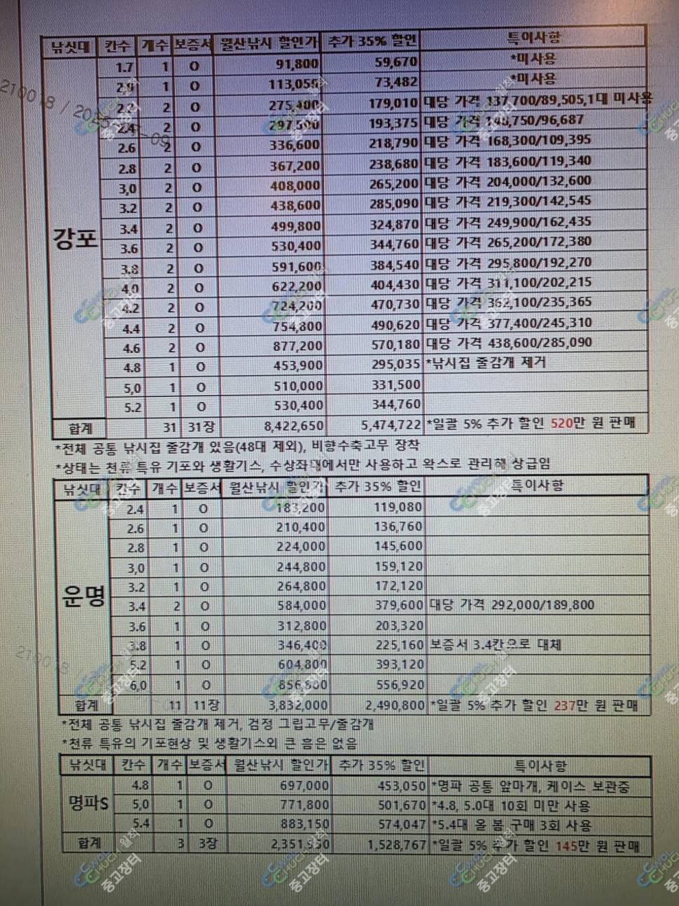 운명 강포 명파S 팝니다 (중고장터 - 팝니다)