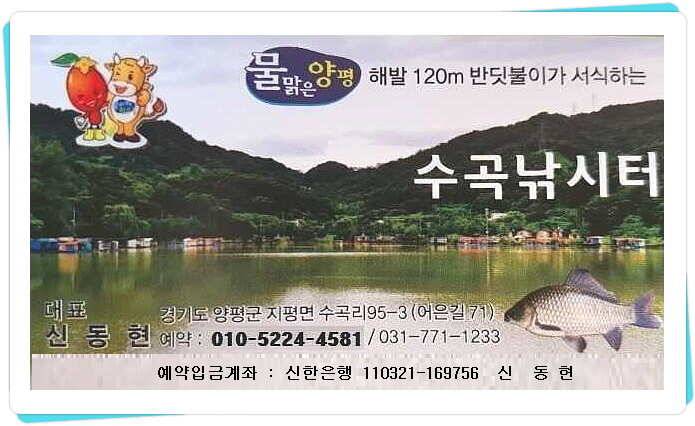 양평 수곡낚시터 대호만 자연산 토종붕어 대량방류 및 주중조황 (유료터정보 - 유료터점주조황)