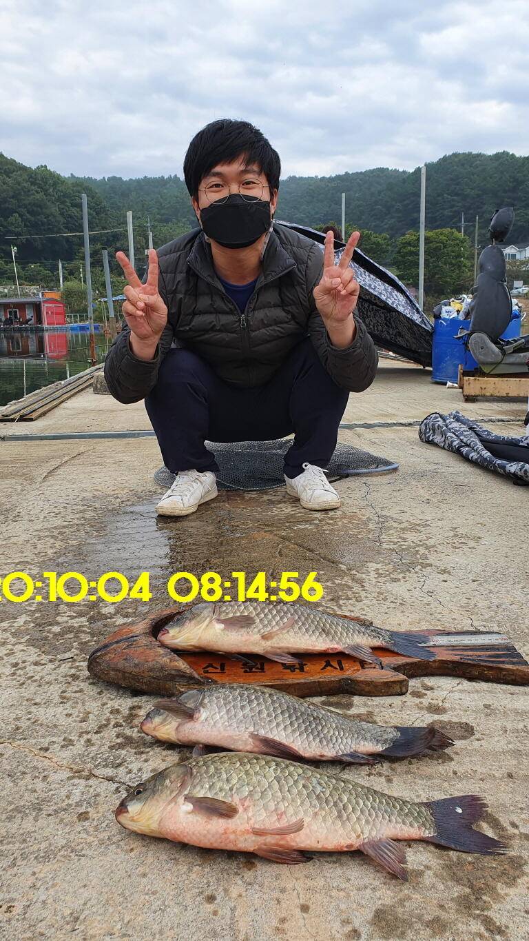 신원낚시터10월7일 연휴에도 토종4짜와 덩어리는 계속 나와 줍니다 (유료터정보 - 유료터점주조황)
