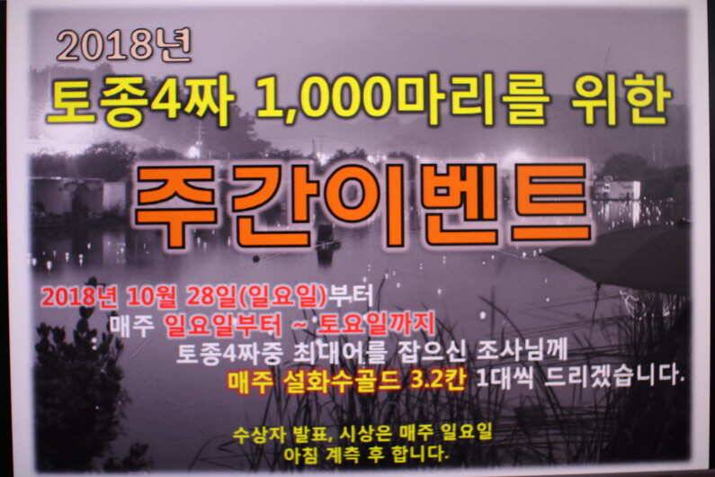 주간 이벤트 공지 (유료터정보 - 유료터점주조황)