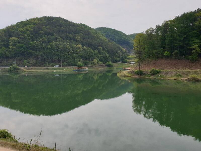 산 속의 힐링터 명곡지의 주중 방생 (유료터정보 - 유료터점주조황)