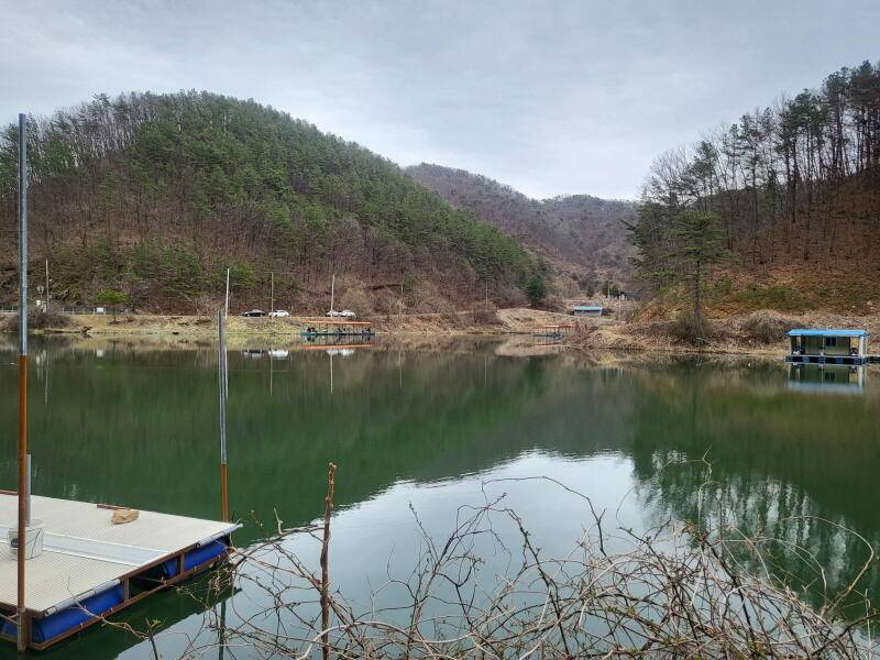 유구 명곡지의 4월1일 명곡지 모습 올립니다 (유료터정보 - 유료터점주조황)
