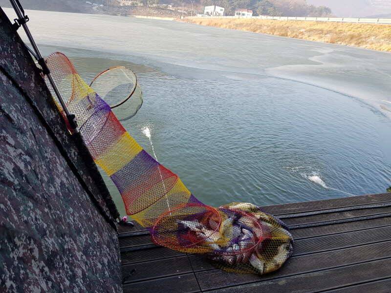 아산 산들낚시터의 1월14일에 올리는 주말 모습입니다 (유료터정보 - 유료터점주조황)