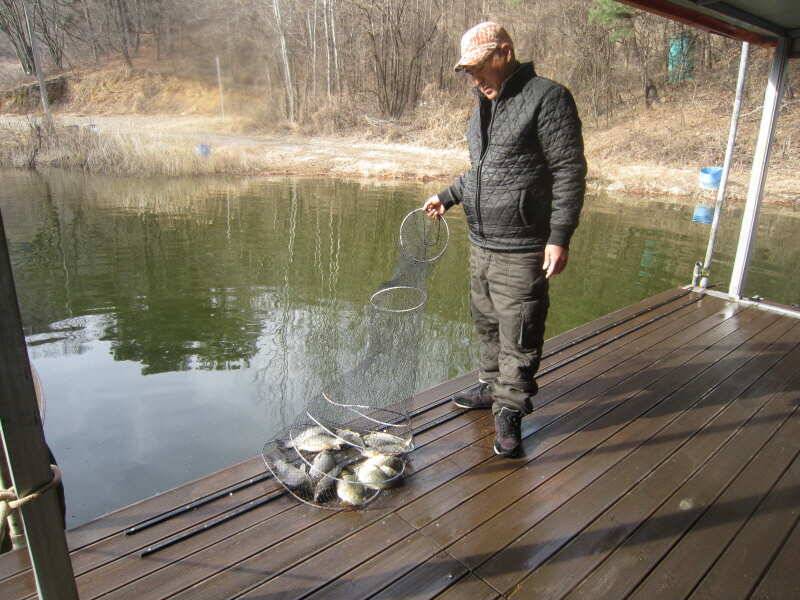 아산 산들낚시터의 3월20일에 올리는 대박 조황과 방류 모습입니다 (유료터정보 - 유료터점주조황)
