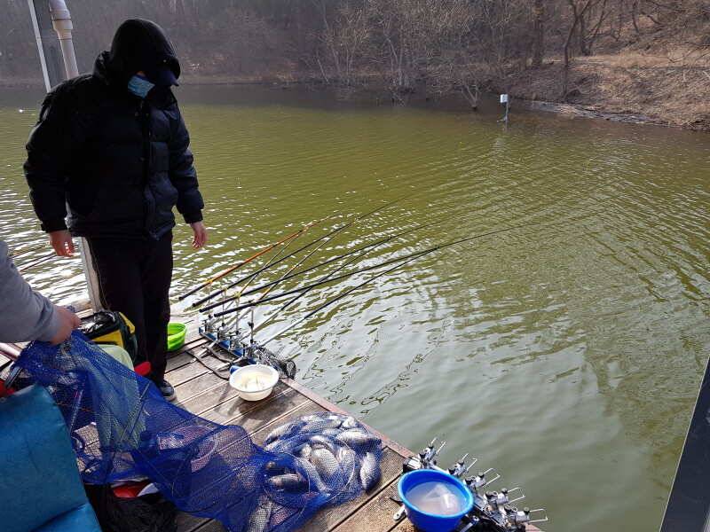 아산 산들낚시터의 3월 넷째주 주말 모습을 느즈막히 올립니다 (유료터정보 - 유료터점주조황)