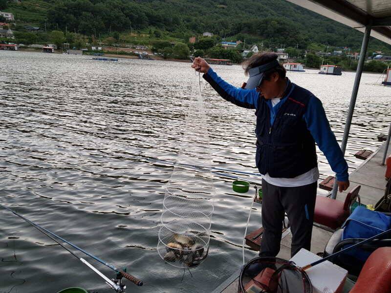 아산 산들낚시터의 8월18일에 올리는 금요일 모습입니다 (유료터정보 - 유료터점주조황)