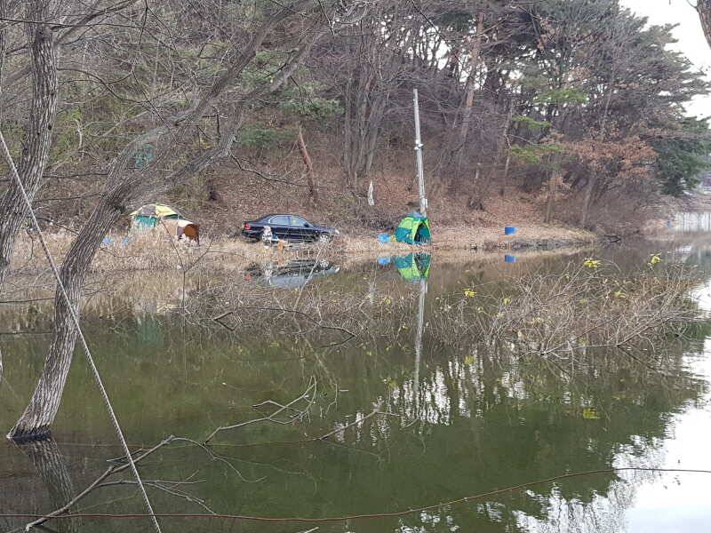 산들낚시터의 12월 3일에 올리는 모습입니다 (유료터정보 - 유료터점주조황)
