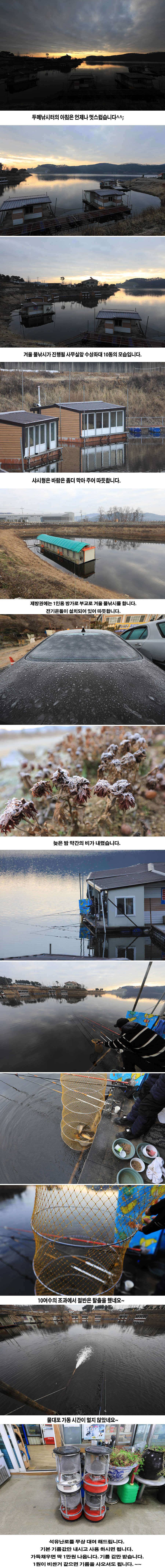 안성 두메낚시터 12월13일 조황안내 (유료터정보 - 유료터점주조황)