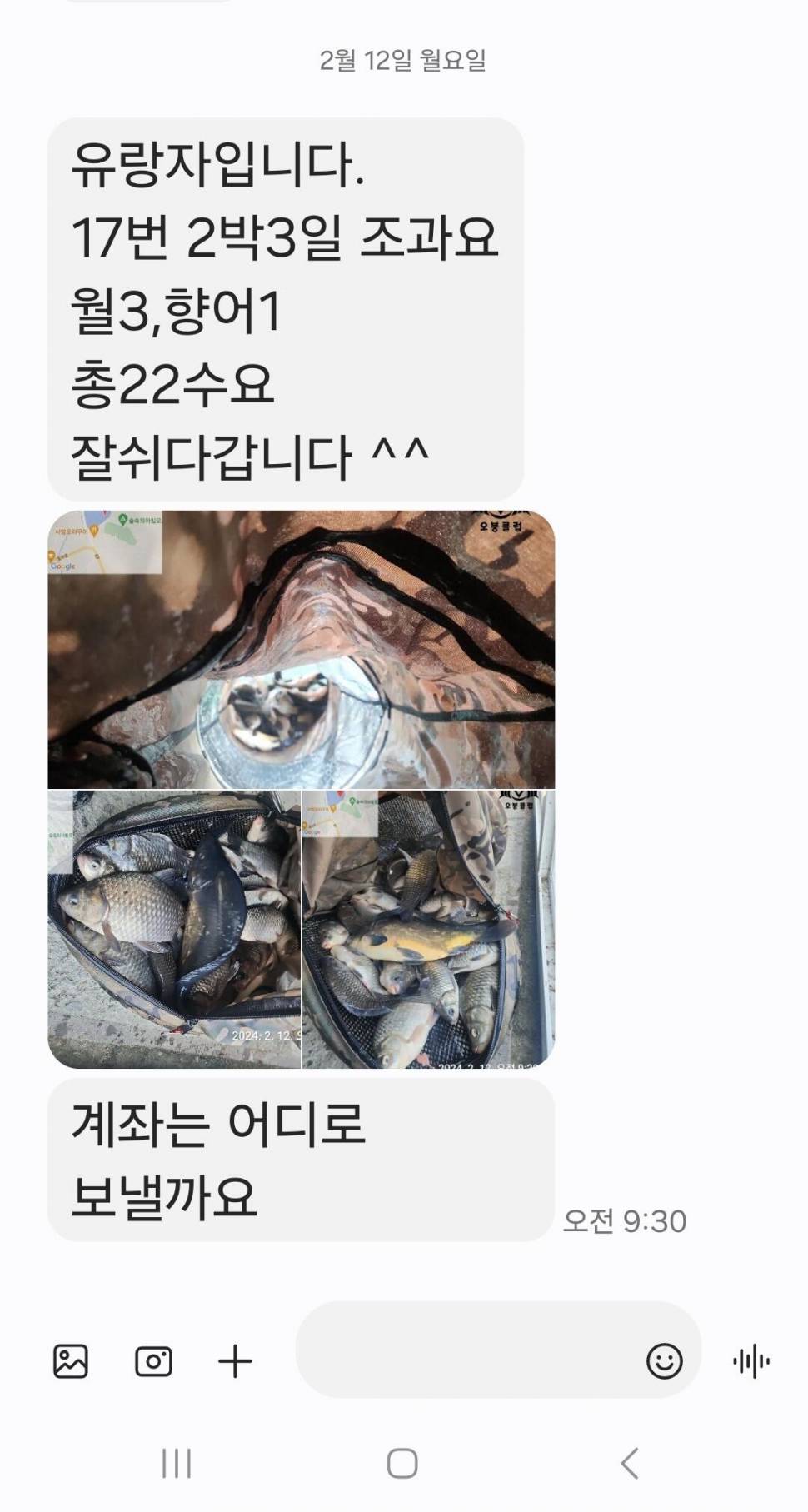 2024년 02월 셋째주 조황정보 용담낚시터사암지 (유료터정보 - 유료터점주조황)
