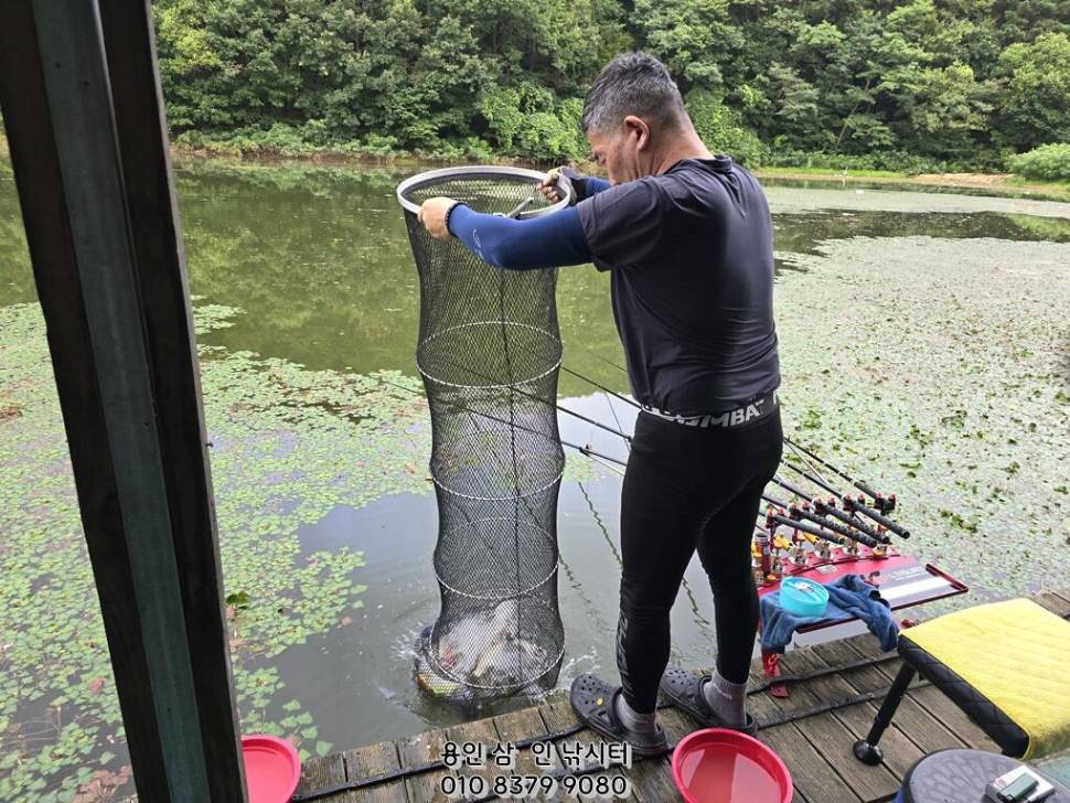 가깝고 시원한 곳에서 시원한 손맛 즐기세요용인삼인낚시터 (유료터정보 - 유료터점주조황)
