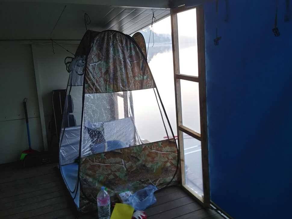 양평 힐링 수곡낚시터 주말 조황 및 붕어 방류 중형좌대 방한천막 추가설치 (유료터정보 - 유료터점주조황)