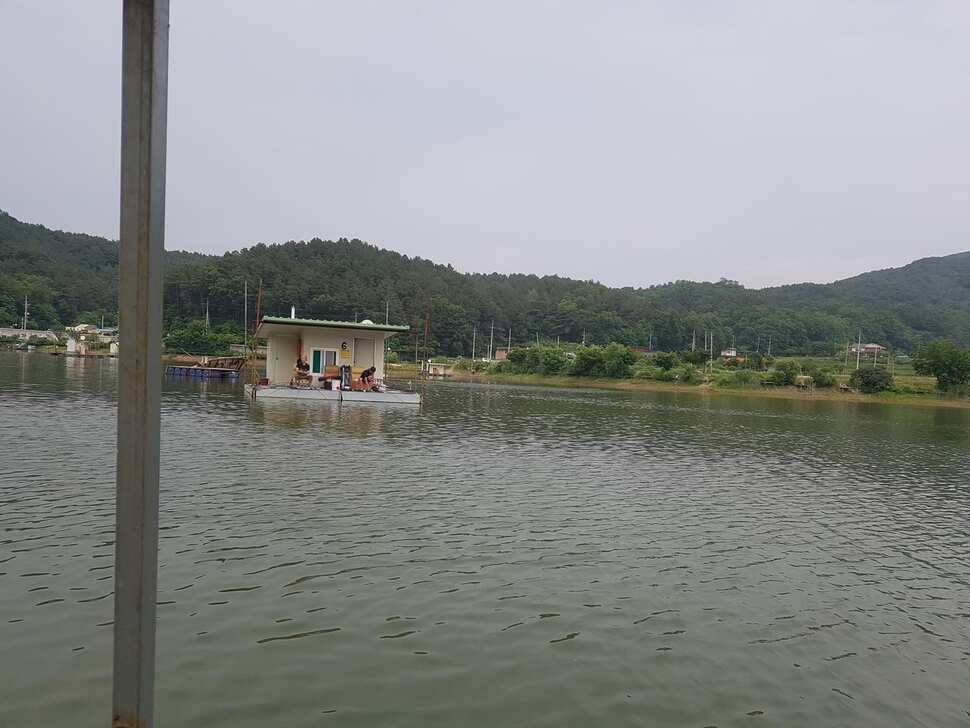 방역작업완료 좌대배치완료 (유료터정보 - 유료터점주조황)