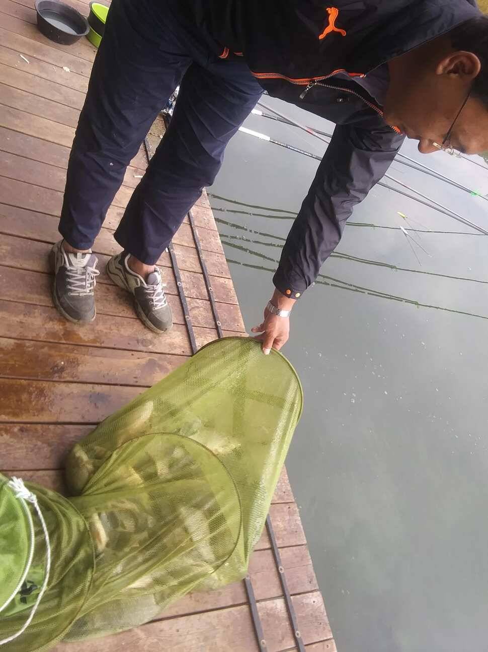 수곡낚시터 붕어조과 고르고 꾸준한 조황으로 잘 나와줍니다 금일 붕어 방류 완료 (유료터정보 - 유료터점주조황)