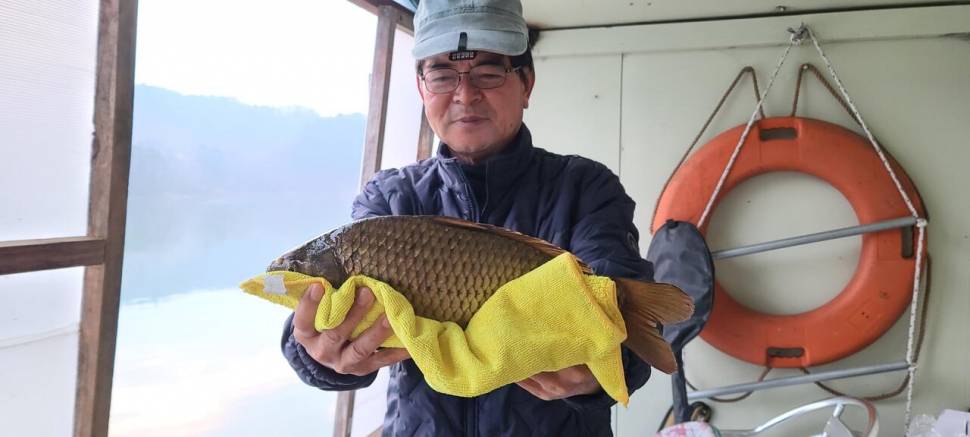 양평 수곡낚시터 겨울엔양평 주간월간베스트 시상 수상좌대할인 및 토종붕어 대량방류 (유료터정보 - 유료터점주조황)