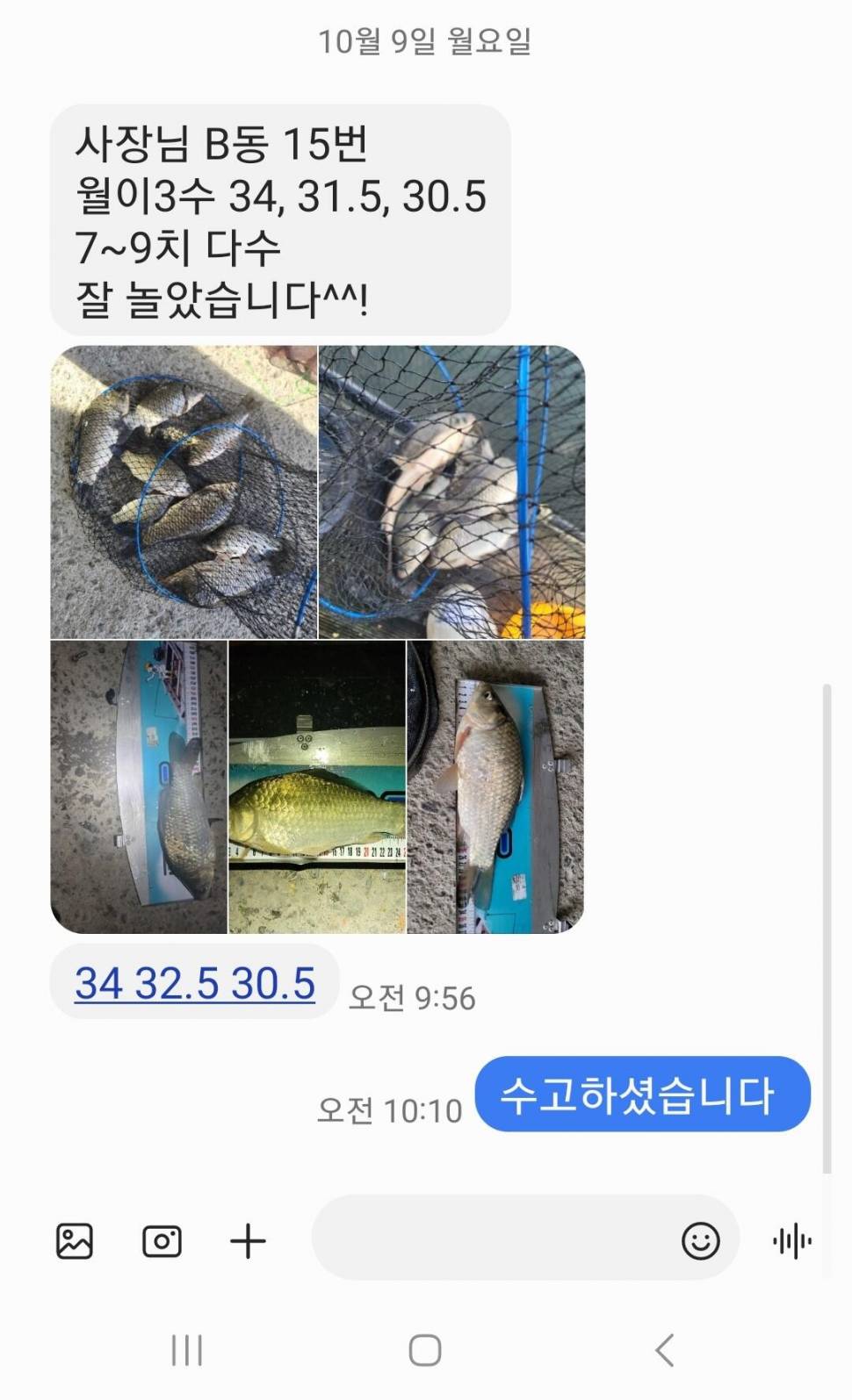 2023년 10월 둘째주 조황정보 용담낚시터사암지 (유료터정보 - 유료터점주조황)