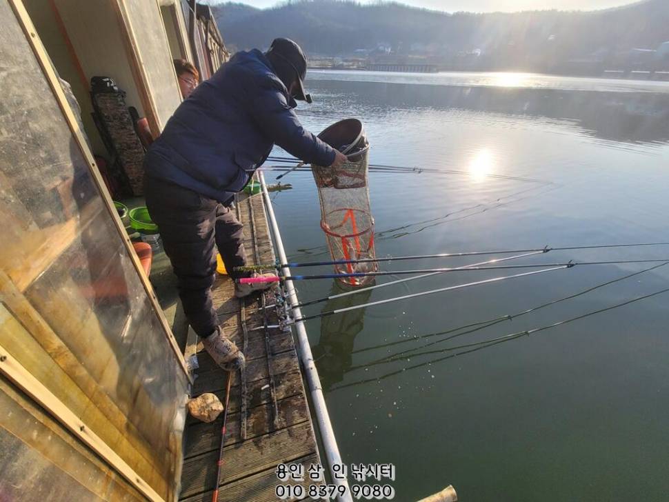 겨울 낚시 놀이터 용인삼인낚시터 (유료터정보 - 유료터점주조황)