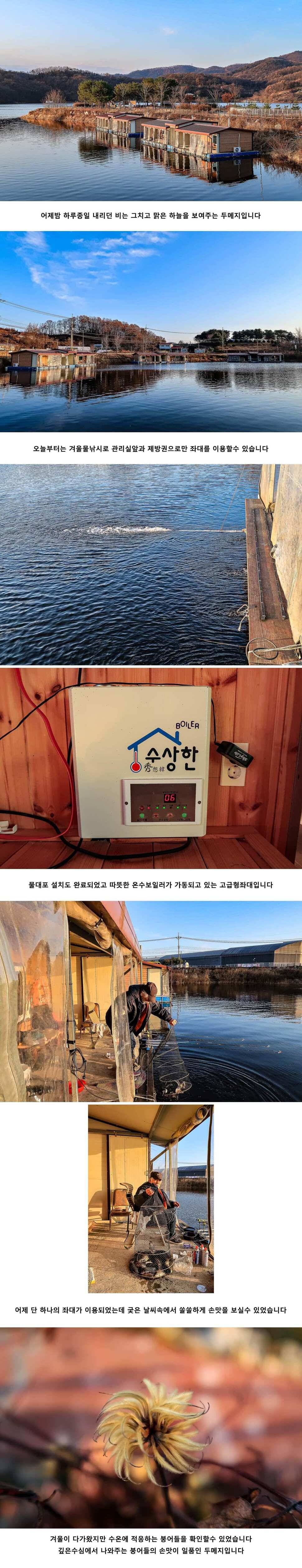 안성 두메낚시터 12월 2일 조황정보 (유료터정보 - 유료터점주조황)