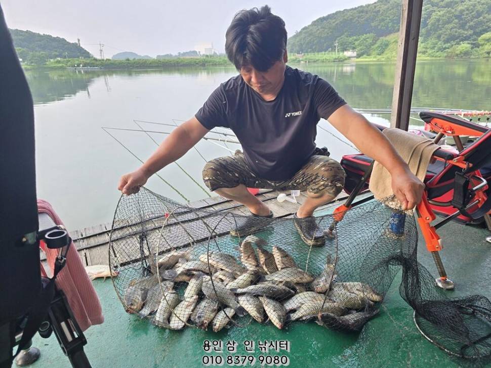 가깝고 시원한 곳에서 시원한 손맛 즐기세요용인삼인낚시터 (유료터정보 - 유료터점주조황)