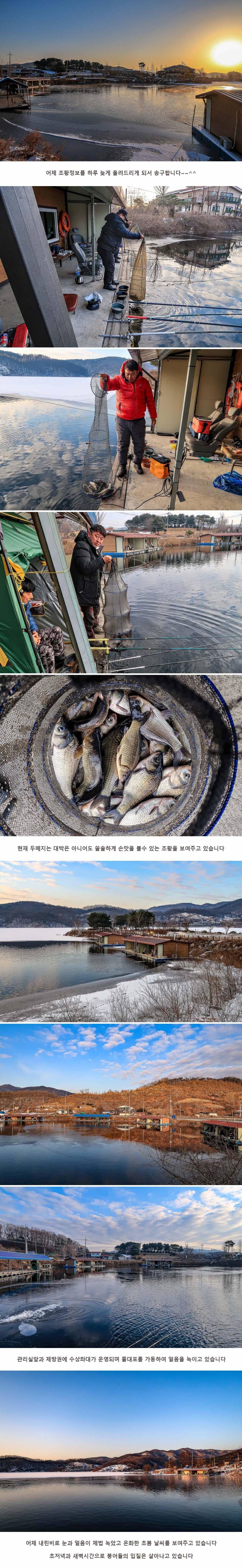 안성 두메너ㅏㄲ시터 1월 22일 조황정보 (유료터정보 - 유료터점주조황)