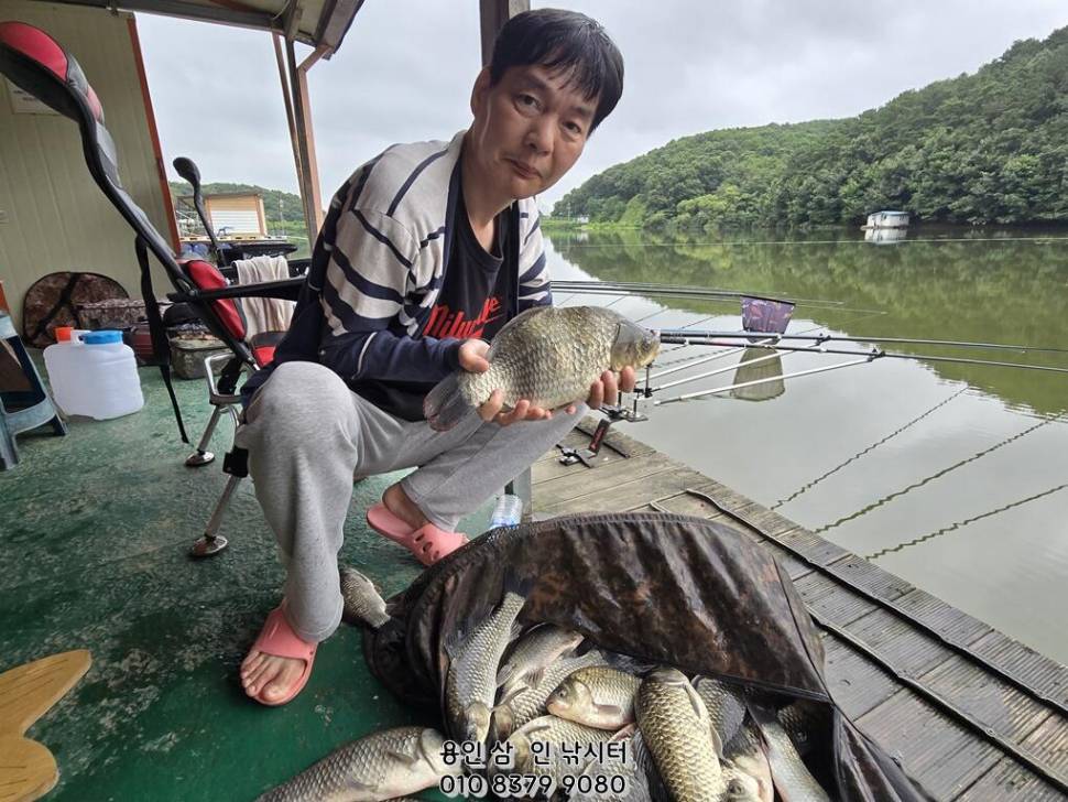 휴가철 가깝고 시원한 곳에서 시원한 손맛 즐기세요용인삼인낚시터 (유료터정보 - 유료터점주조황)