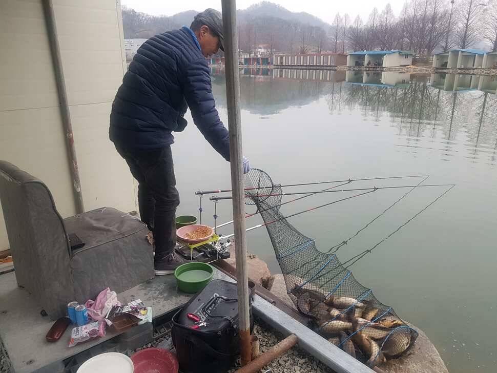 안성 거청낚시터 붕어조황 3 월 19 일 (유료터정보 - 유료터점주조황)