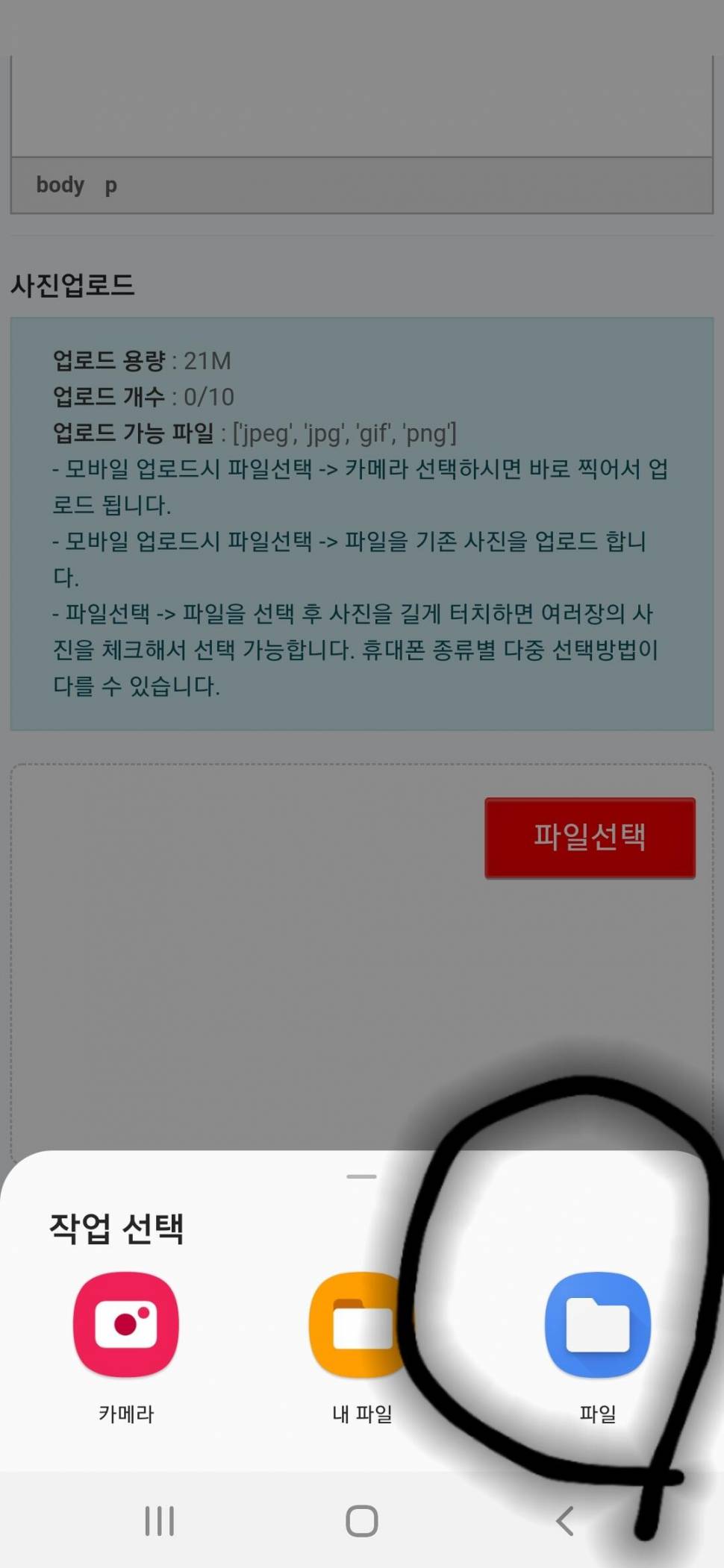 밑에 사진 올리기 문의방법 (커뮤니티 - 자유게시판)