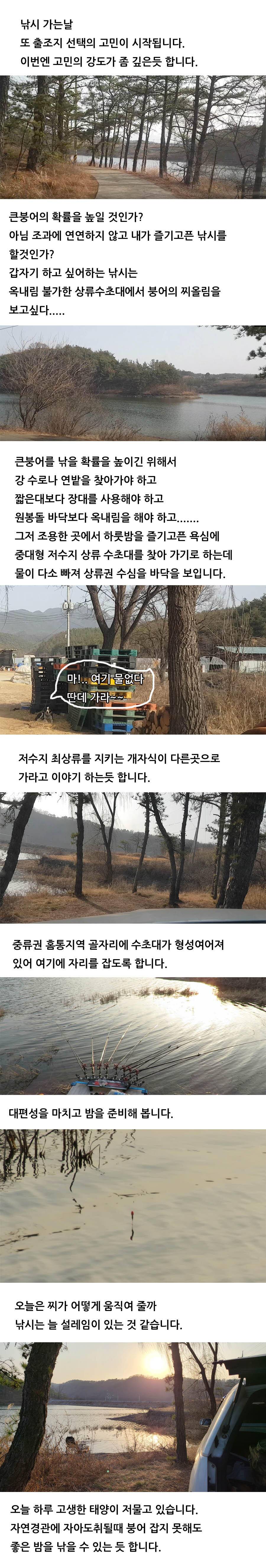 옥내림불가 수초지대 붕어낚시 미끼활용법 (조황조행기 - 화보조행기)