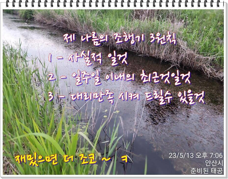 논 또랑 낚시 (조황조행기 - 화보조행기)