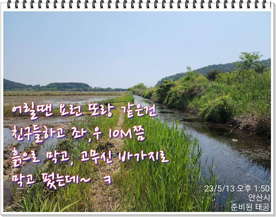 논 또랑 낚시 (조황조행기 - 화보조행기)