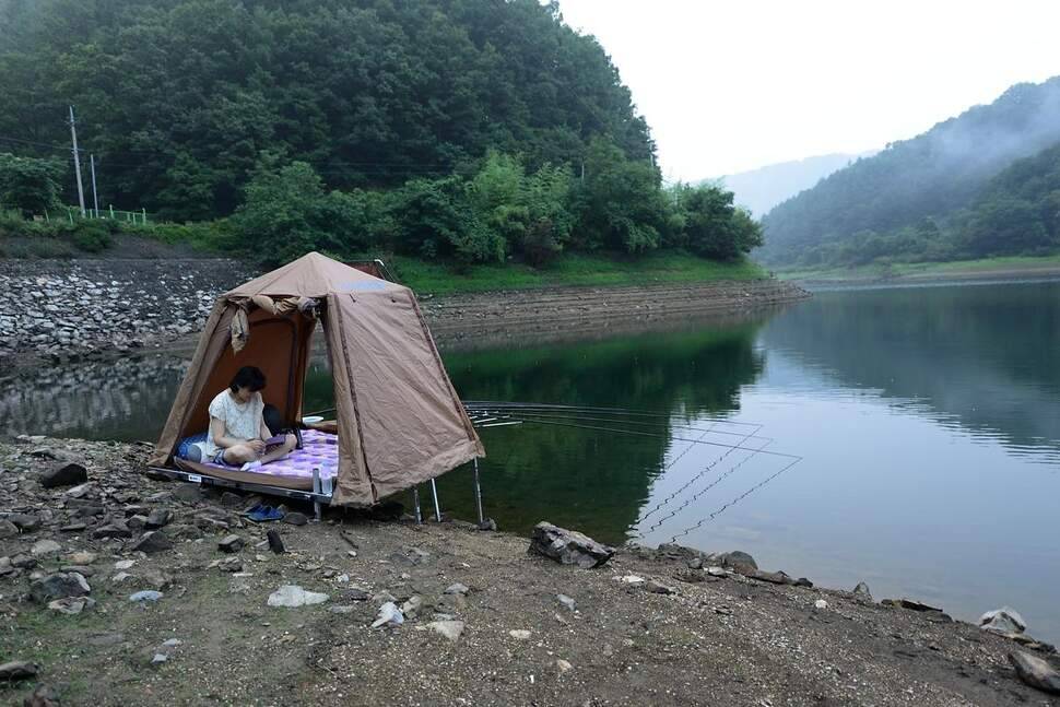 깨끗하고 물맑은 계곡지에서 (조황조행기 - 화보조행기)