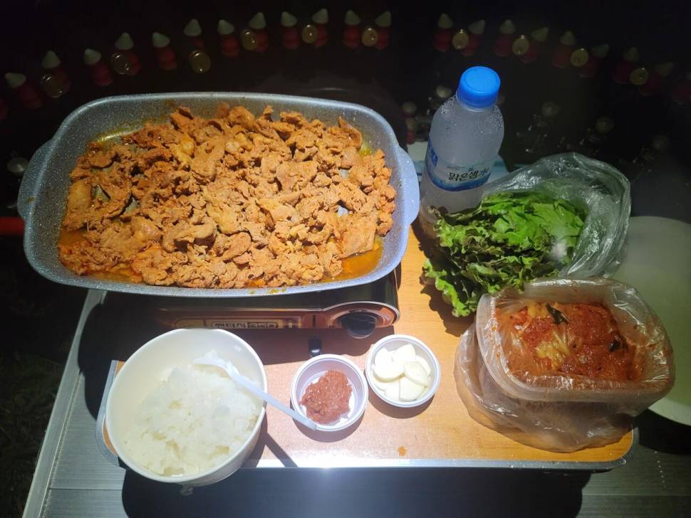 시원한 계곡물이 만나는 강계에서 (조황조행기 - 화보조행기)