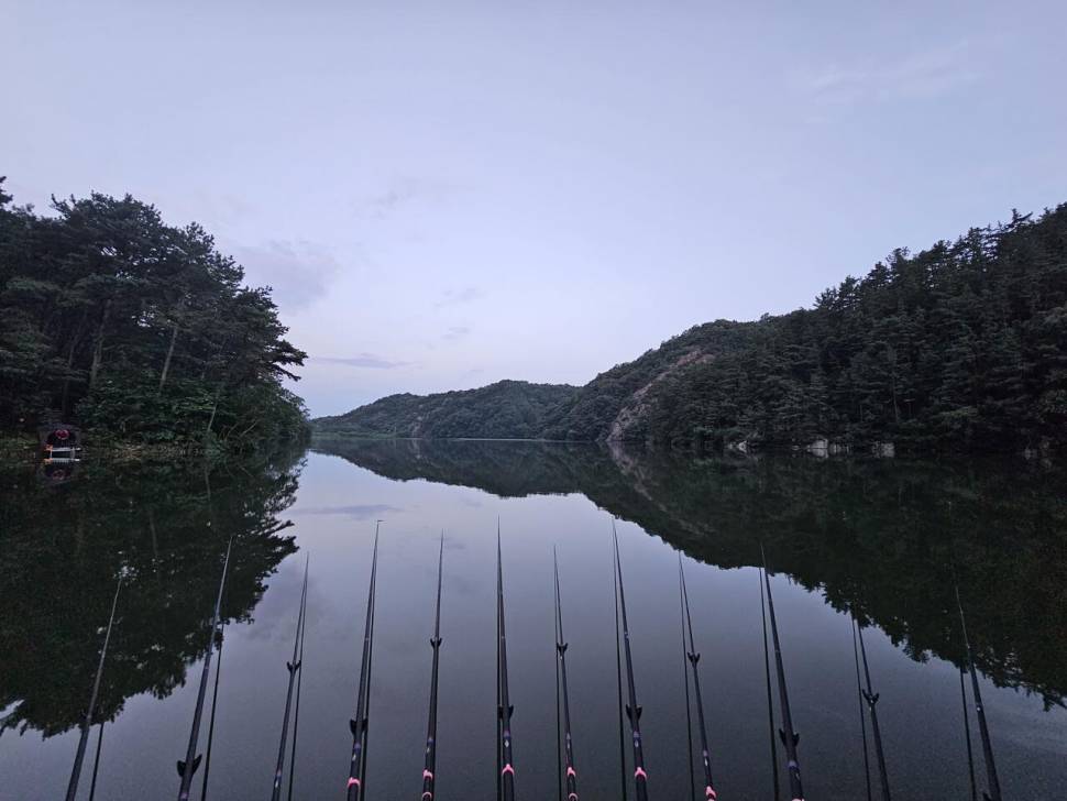 산속 계곡지에서 (조황조행기 - 화보조행기)