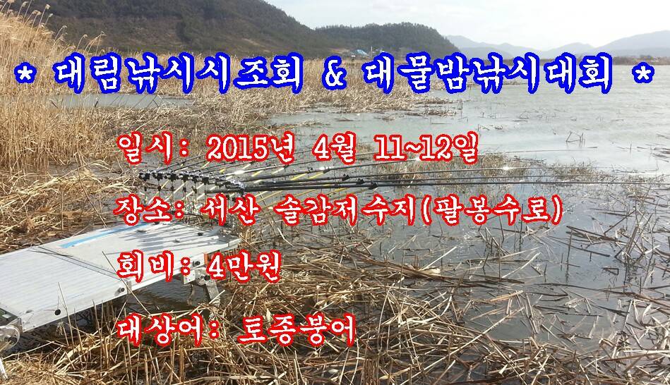 2015년 대림낚시 시조회 대물밤낚시 대회 (낚싯대포럼 - DIF)