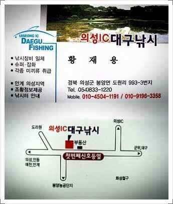 안녕하세요 의성ic 대구낚시 입니다 (조황조행기 - 낚시점조황)