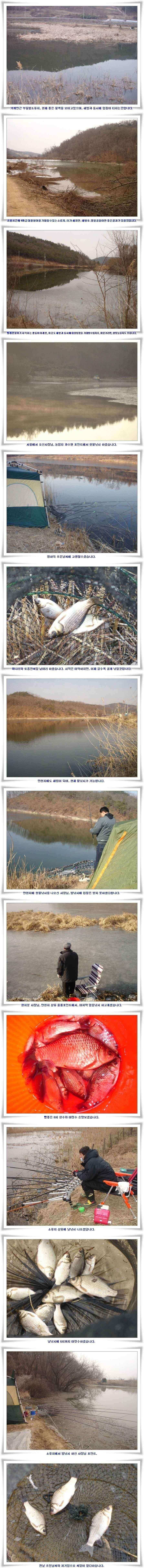물낚시 유망대물터들 (조황조행기 - 낚시점조황)