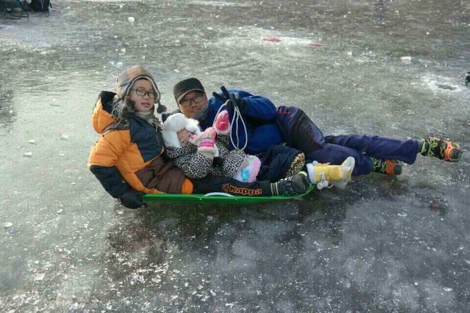 1월25일어의지빙질상태양호확인됨군위 어의지 얼음설매장으로매우좋은빙어터 (조황조행기 - 낚시점조황)