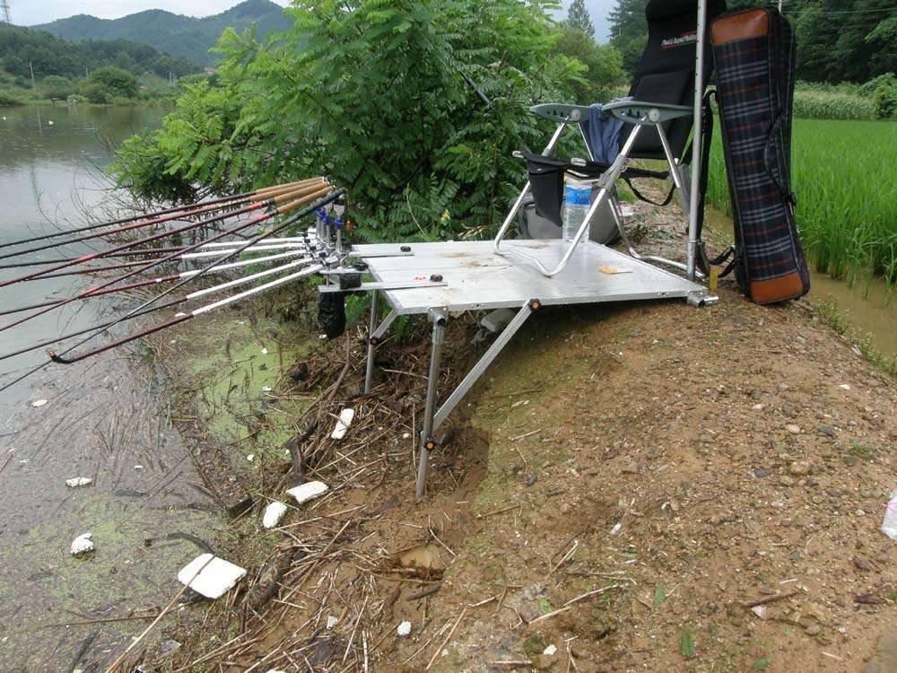 접지좌대 테스트사용기 및 원남지 조행기 (사용기강좌 - 나의낚시장비)