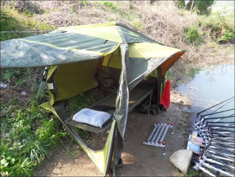 높낮이 조절 야전 침대 (사용기강좌 - 나의낚시장비)