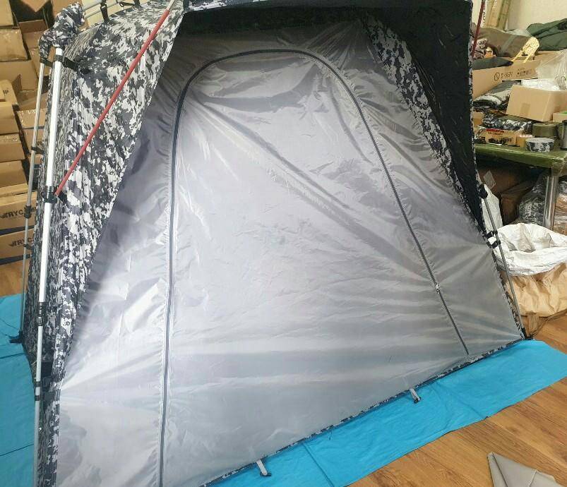 트캠텐트 앞문 이렇게 해 보았는데 (사용기강좌 - 나의낚시장비)