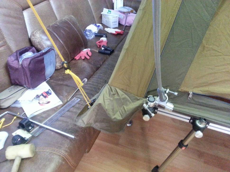 좌대위에 트캠텐트 그늘막을 2탄 (사용기강좌 - 나의낚시장비)