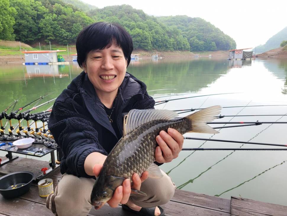청풍 실리곡낚시터 43cm 대물입니다 (조황조행기 - 충주호조황속보)