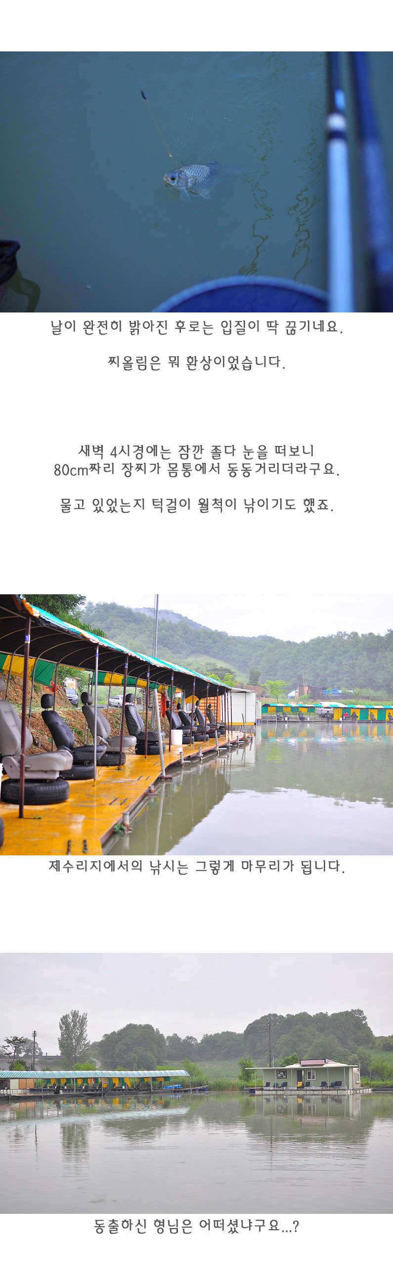 화장실좌대이 기가막힌 제수리지낚시터 (유료터정보 - 유료터조행기)